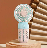 Вентилятор ручний акумуляторний Mini Fan Z8(7186) c USB-заряджанням (54563B-E) Блакитний з рожевим, фото 4