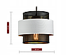 Сучасний підвісний світильник GLAMOUR люстра світильник стельовий білий чорний золотий 960-BZ4, фото 5