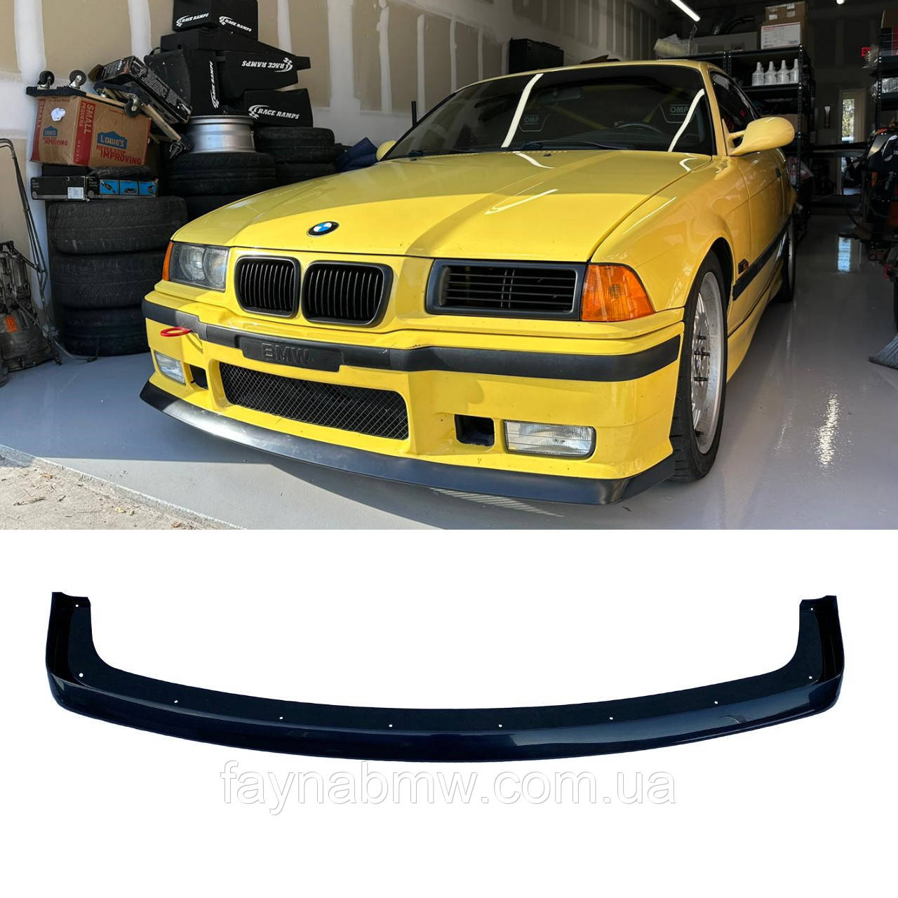 BMW E36 губа на М бампер Шніцер стилю ABS пластик БМВ Е36 накладка на передній бампер