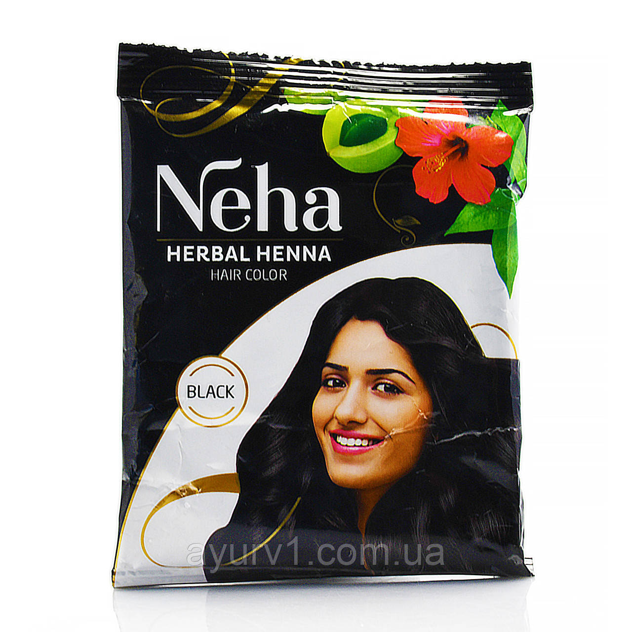 Хна для волосся, чорна, Neha Herbal Mehandi, BLACK 10 г