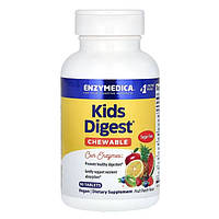 Enzymedica Kids Digest, пищеварительные ферменты для детей, вкус фруктового пунша, 90 жевательных таблеток 90