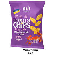 Baget CHIPS королівський краб, натуральні сухарики пшеничні, пшеничні сухарики на сніданок або перекус