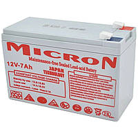 Акумуляторна батарея 12V/7Ah, Micron MCN-12/7 / Мото акумулятор / Свинцево кислотний акумулятор / АКБ