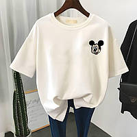 Стильна жіноча футболка з міки маусом тканина: кулір Мод. 340