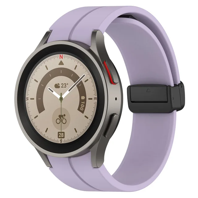 Ремінець CDK Silicone Sport Magnetic "S" для Samsung Galaxy Watch5 Pro (R920 / R925) 45mm (015835) (viola /