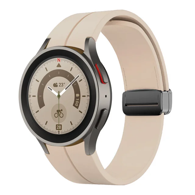 Ремінець CDK Silicone Sport Magnetic "S" для Samsung Watch6 Classic (R950/R955) 43 mm (015835) (pink sand/