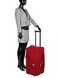 Сумка на колесах середня M червона 65x32x34/70л/2.2кг/Worldline 898-65, фото 4