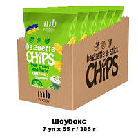 Baget CHIPS сметана и зелень Stick сухарики натуральные пшеничные для перекуса (ящик 7шт*0,055 кг)