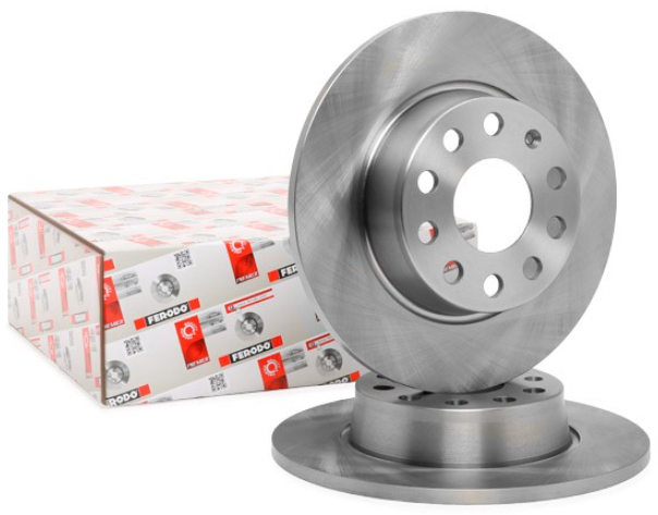 Задній гальмівний диск Октавия А5, Кадди 3, Гольф 7, Джетта 6, Суперб 2, Ауди Q2 (5QD615601A) Ferodo DDF1895, фото 1