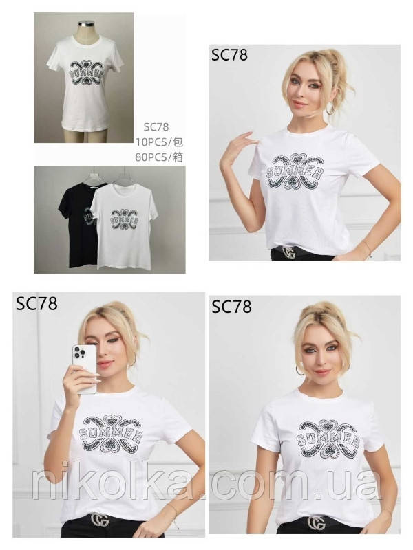 Жіночі футболки оптом, S/M-L/XL рр., арт. Nk-SC78