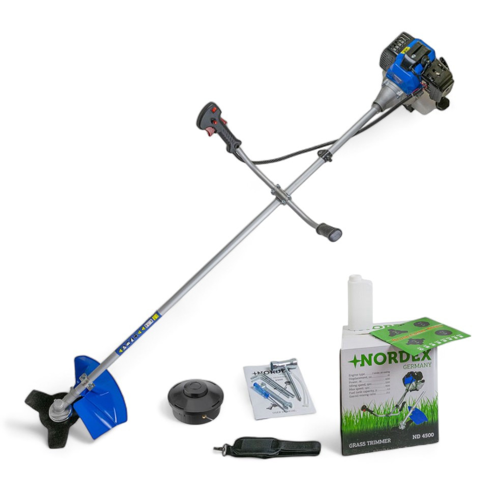 Бензокоса NORDEX ND 4500 (4200W, 43 см³, дві насадки, НІМЕЧЧИНА)