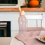 Еко-пляшка (500 мл), з клапаном, рожева, фото 2