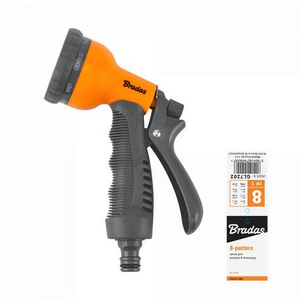 Пістолет для поливу пластиковий, 8 режимів GOLD LINE, GL7202, фото 2