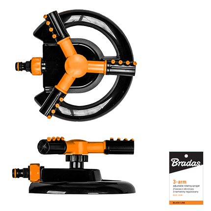Зрошувач обертовий з 3-ма регульованими ріжками, BLACK LINE, ECO-1030, фото 1