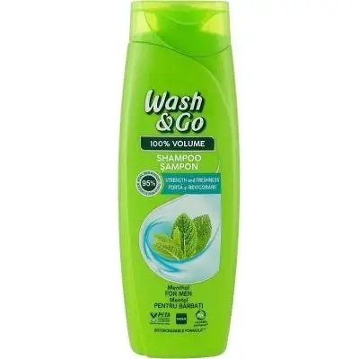 Wash&Go Шампунь для всіх типів волосся з ментолом 360мл (6821), фото 1
