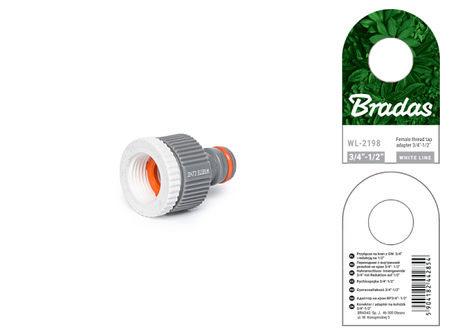 Адаптер редукційний на кран із внутрішньою різьбою 1/2" / 3/4", WHITE LINE, WL-2198, фото 2