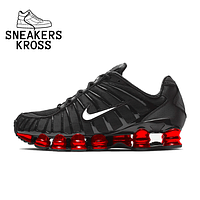 Мужские кроссовки Nike Air Max Shox TL Black Red, Демисезонные кроссовки Найк Шокс черного цвета 41