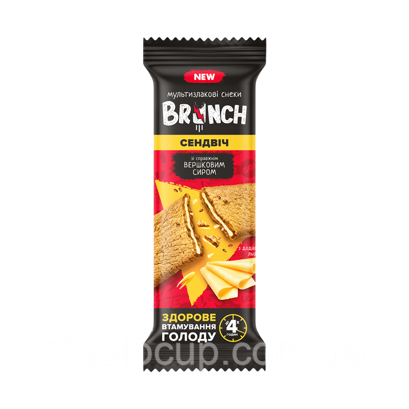 Сендвіч вершковий сир "Brunch" 1шт/47г (мультизлаковий)