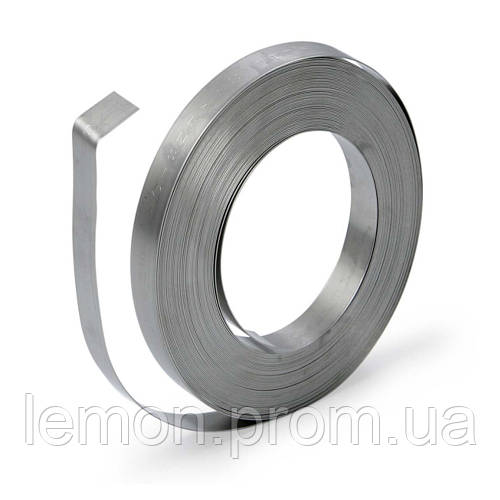 Лента бандажная 19*0.5MM-201, нержавеющая сталь 50м l (ID#2185073138 ...