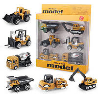 Набор детских машинок игрушек 6 штук, комплект машинок строительных для детей