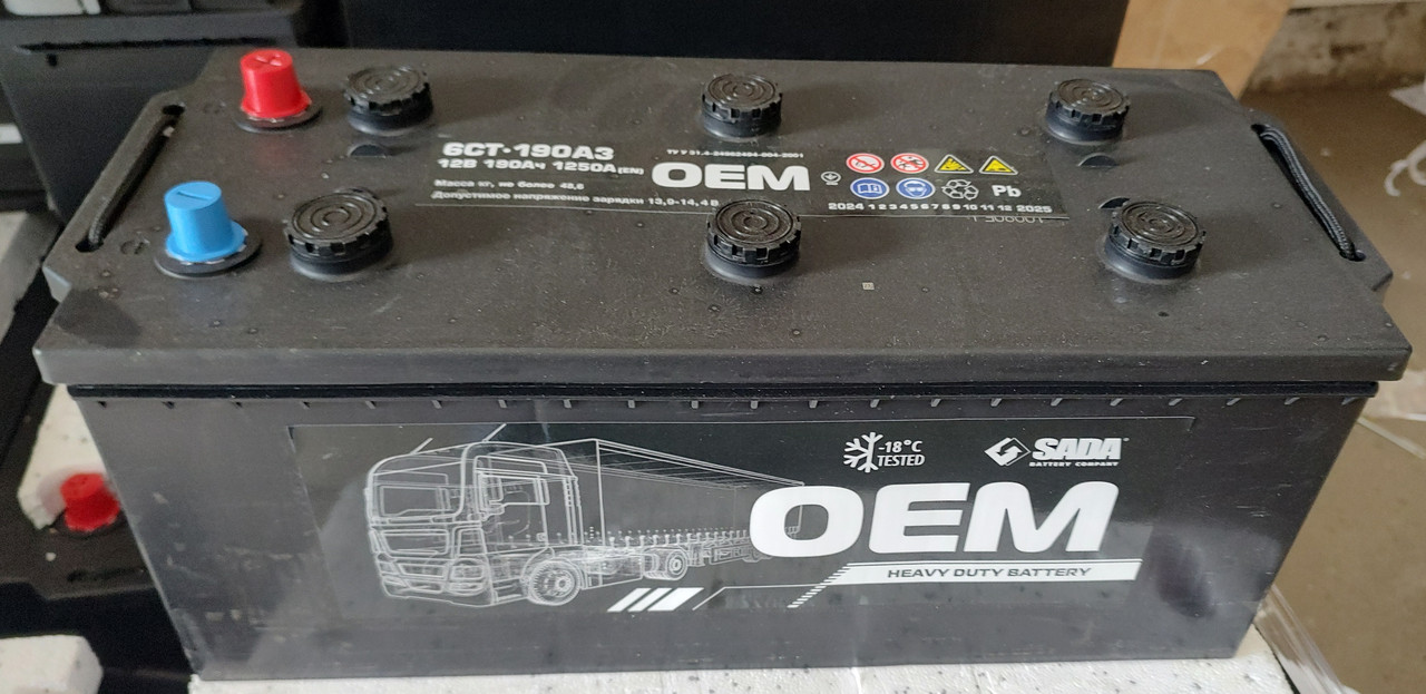 АКБ 6 ст 190 А (1250EN) (3) OEM SADA, фото 1