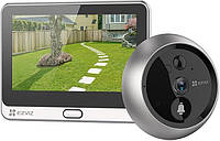Видеокамера-глазок с разрешением 1080p, EZVIZ DP2C с цветным дисплеем 4,3 дюйма, встроенным звуковым сигналом,