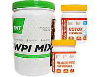 Fit Boost: Изолят WPI MIX вкус шоколад TNT Nutrition + BLACK FIRE FAT BURNER + DETOX CLEANING