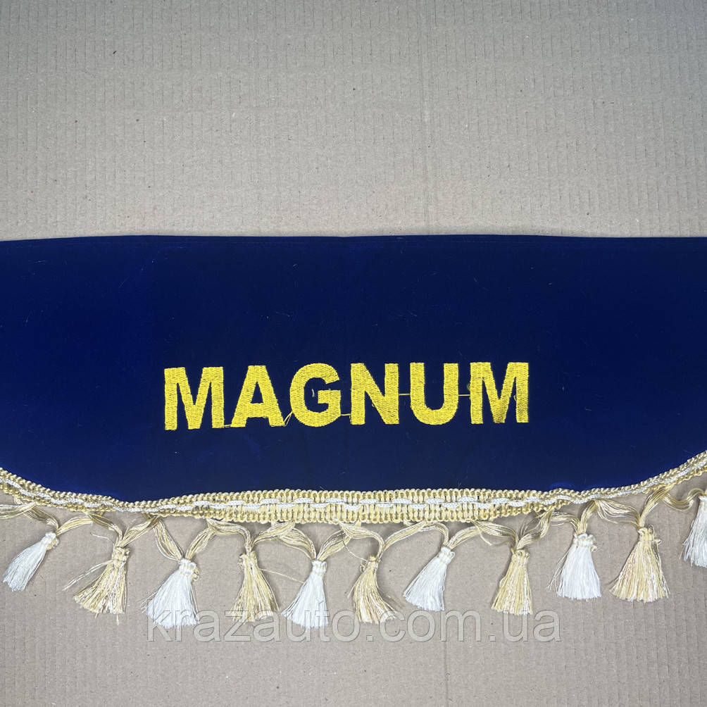 Комплект штор Magnum сині (ламбрекен лобового, без бічних куточків), фото 1