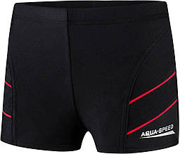 Плавки-боксери для хлопців Aqua Speed ​​ANDY 5605 чорний, червоний Діт 140см