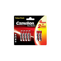 Батарейка Camelion AAA LR03 Plus Alkaline * (4+2) (4+2LR03-BP)