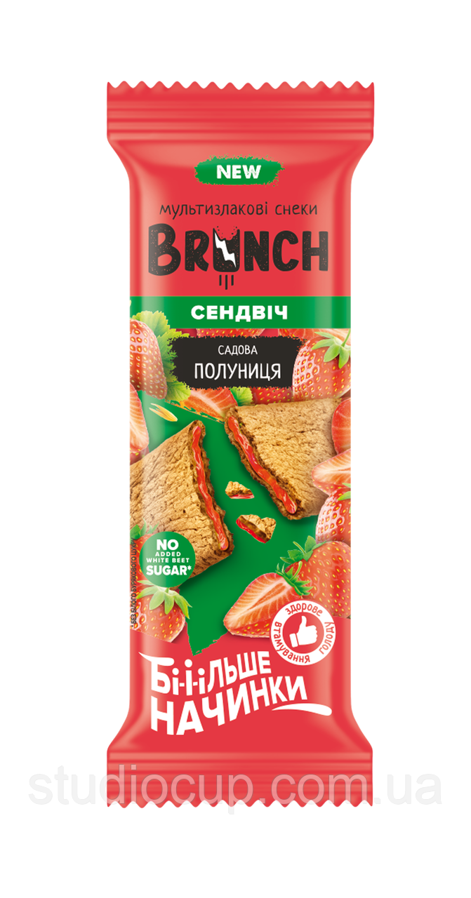 Сендвіч ПОЛУНИЦЯ "Brunch" 1 шт/56г (мультизлаковий)