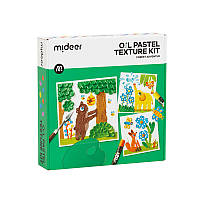 Набір для текстурного малювання восковими олівцями - Лісова пригода