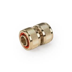 Муфта, з'єднувач для шлангів 3/4", латунний, BR-2110, фото 1