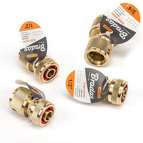 Муфта, з'єднувач для шлангів 3/4", латунний, BR-2110, фото 3