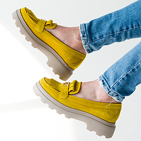 Жіночі лофери жовтого кольору “Style Shoes”