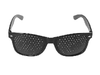 Перфорационные очки BauTech для тренировки зрения с дырочками Черного цвета