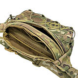 Чоловіча сумка бананка на пояс тактична, мультикам з кріпильною гумкою, матеріал Кордура, фото 2