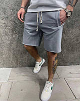 Мужские спортивные шорты из дунитки, бермуды до колен, размер 44-46,48-50,52-54,56-58. Есть замеры XS-S, 44-46, Серый