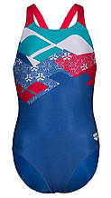 Купальник Arena LOGO KIKKO SWIMSUIT SWIM PRO B синій, білий, червоний, бірюзовий Діт 152 см