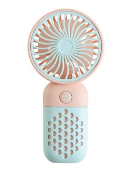 Вентилятор ручний акумуляторний Mini Fan Z8(7186) c USB-заряджанням (54563P-E) Рожевий з блакитним