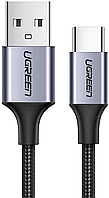 Кабель для скоростной зарядки телефона Ugreen USB Type-C черного цвета 0,5 м