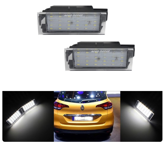Підсвітка номера Рено Кліо 4 Renault Clio 4 2012-2019 (2шт Лед)