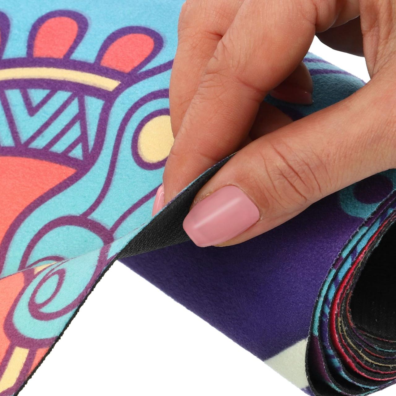 килимок для йоги Record помаранчевий з принтом