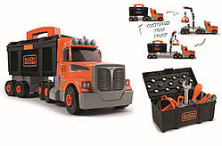 Ігровий набір Smoby Toys Black+Decker Вантажівка з інструментами, кейсом, краном і аксесуарами (360175)