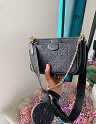 Жіноча сумка Луї Віттон чорна Louis Vuitton Black Multi Pochette
