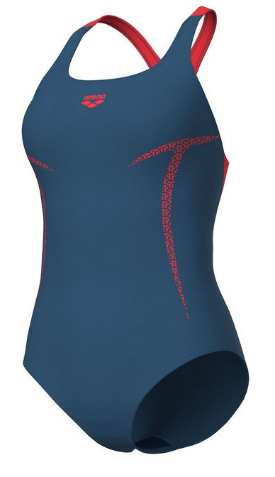 Купальник Arena PRO_FILE SWIM PRO BACK GRAPHIC темно-синій, червоний Жін 38, фото 1