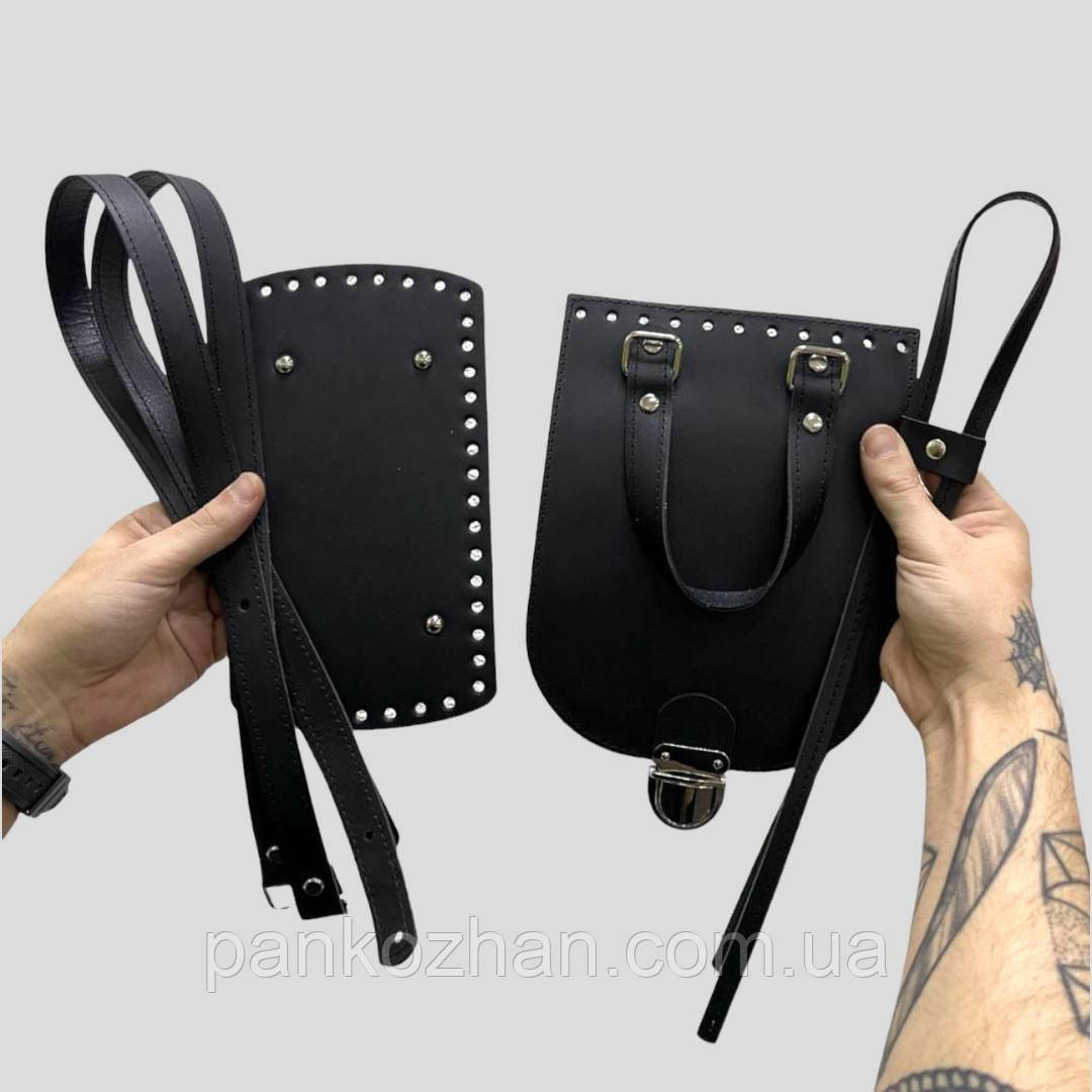 Набір шкіряної фурнітури для рюкзака Candy, натуральна шкіра, фото 1