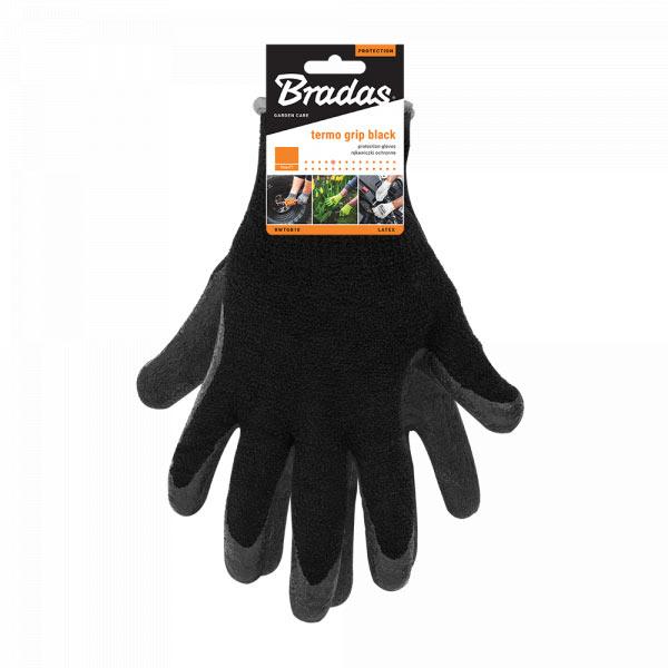 Рукавички захисні латексні, TERMO GRIP BLACK, розмір 9, RWTGB9