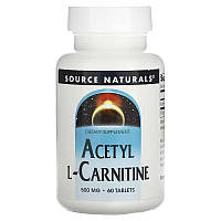 Жиросжигатель Source Naturals Acetyl L-Carnitine 500 mg, 60 таблеток CN14387 PS