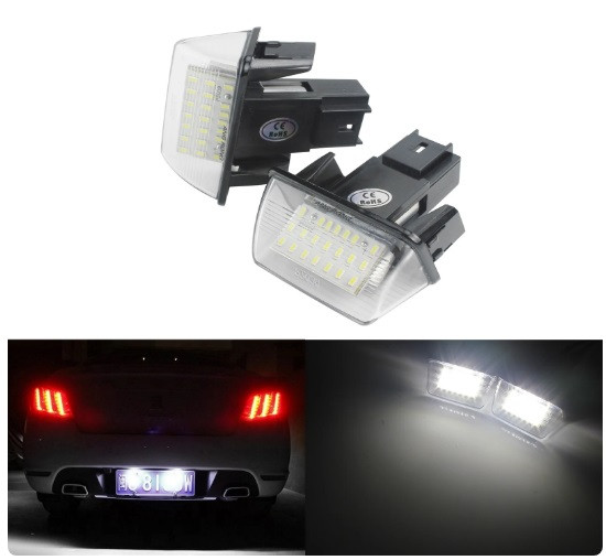 Підсвічування номера Peugeot 307 2001-2008 Пежо 307 (2шт Лед), фото 1